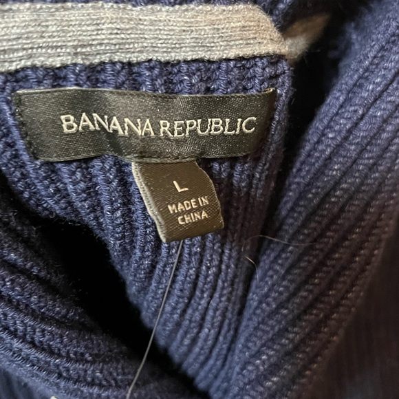 Banana Republic Deep Blue Cowl Neck Sweater - Picture 4 of 6